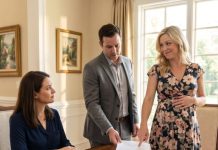 My sister rubbed her pregnant belly and smirked. “We want the house.” My husband pushed the paperwork toward me and whispered, “Just sign it, Emma. You already lost.” I smiled, slid one medical report across the table, and watched their confidence disappear. “One problem,” I said quietly. “The doctor confirmed you’re sterile, Blake… so whose baby is she carrying?” Neither of them answered—and that silence changed everything.