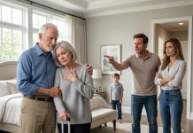 My own son pointed at the front door and shouted, “Give us the master bedroom, or get out of my house!” My wife had just recovered from heart surgery, yet he didn’t care. I quietly took her hand, packed one suitcase, and walked away without arguing. They laughed as we left. Two hours later, my phone rang. My son whispered four terrified words… then I heard his phone smash against the floor.