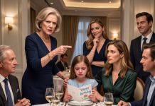 “Don’t call me Grandma,” my mother snapped at my nine-year-old daughter. “I already have real grandchildren.” Ten minutes later, she pushed a $3,842 dinner bill toward me and ordered, “Pay for everyone.” I calmly requested separate checks. She laughed and handed the server her platinum card—never realizing I had canceled it seconds earlier. When he returned, his next words erased her smile completely…