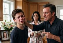 Two weeks after my mother’s funeral, my father brought another woman into our home and told me to accept her. I was sixteen. When I shouted, “Mom isn’t even gone yet!” he slapped me and snarled, “If you can’t handle it, get out!” So I left with nothing. Eight years later, I faced him in court. The moment I placed one sealed envelope before the judge, his face went white—and Wednesday became the day he lost everything.