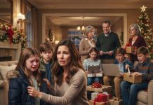 “We’re keeping Christmas small this year,” my mom announced. No gifts, just dinner. Hours later, I watched my brother’s kids unwrap brand-new MacBooks and designer bags. Dad smirked, “You understand.” My kids cried as I helped them into their coats, and we left quietly. The next morning, a letter arrived that left my parents speechless.