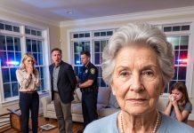 My twelve-year-old granddaughter quietly slipped a note onto my dinner plate that read, “Grandma, pretend you’re sick and leave right now—don’t argue.” I forced a smile and walked out, completely confused. Ten minutes later my phone rang. “Mom… please, this isn’t what it looks like!” my son screamed as police stormed my house. I never imagined the child everyone ignored would save my life—and expose the people I trusted most.