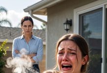 “Mom… it burns!” My daughter’s scream ripped through the neighborhood as I spun around and saw boiling water dripping down her tiny back. Our neighbor stood there clutching an empty kettle, shouting, “She deserved it! She ruined my flowers!” My knees nearly gave out, but rage carried me forward. I swore no one would ever hurt my child again—until the woman smiled and whispered something that made my blood run cold…