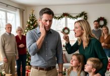 My wife’s sister slapped me in front of my children and shouted, “You’re not even their real father—you only adopted them!” The room went dead silent. My kids stared at me with tears in their eyes, waiting for me to break. I touched my burning cheek, smiled, and said, “Since you brought up the adoption, should I tell them who tried to block it?” That was when her face turned pale.