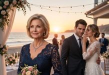 At my son’s wedding, I heard my new daughter-in-law whisper, “We’ll put her in a nursing home and take that beach house.” I stood there silently, pretending not to hear a word. They thought I was just an old mother with nothing left to protect. They never knew the truth about my properties, my power, or the decision I made the very next morning.