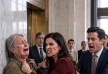 “I thought she was just another old woman who wandered into the lobby. ‘Touch my fiancé again, and I’ll have security throw you out!’ I snapped, loud enough for everyone to hear. She never raised her voice—she only smiled. Then the CEO stepped out, looked at her, and whispered, ‘Mom… what are you doing here?’ In that instant, I realized I hadn’t just humiliated a stranger… I’d destroyed my own future.”