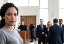 “I came to court eight months pregnant to sign divorce papers—not to be slapped by my husband’s mistress in front of everyone.” My cheek burned, but before I could speak, the judge slammed his gavel and roared, “Seal the courtroom. Nobody leaves!” My husband suddenly turned pale. They thought I was the victim they could humiliate… until they realized they had just attacked the wrong woman.