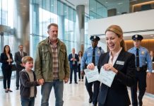 I watched my sister rip my $5 million cashier’s check in half while my son screamed, “Dad, please don’t let them take you!” She laughed as armed bank guards surrounded us and sneered, “You’re nothing but a broke military failure!” Then the lobby doors burst open. Her boss ran straight toward me, turned ghostly pale, bowed his head, and whispered two words that changed everything.