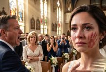 On my wedding day, my fiancé slapped me in front of everyone and screamed, “Put on my mother’s wedding dress or get out!” I quietly took off my engagement ring and whispered, “Time will tell.” He laughed, convinced he had destroyed my future. Three days later, his desperate phone call began with, “Please… I didn’t know who you really were.” By then, walking away had already changed everything.