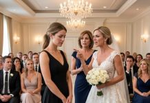 “You’re nothing but a failure!” my sister shouted before two hundred wedding guests, enjoying every second of my humiliation. Mom whispered, “Stay quiet—it’s her special day.” I bit my lip and obeyed—until the groom suddenly abandoned the altar, crossed the ballroom, and knelt before me. “Maya, forgive me,” he said into the live microphone. Behind him, my sister screamed, unaware that her stolen career was about to collapse next.