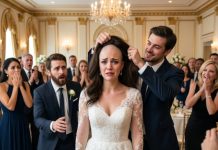 On my wedding day, while I was secretly fighting cancer, my brother ripped off my wig in front of everyone. My mother laughed and said, “The groom deserves a real woman, not a bald ghost. Let him see who she really is.” The entire room went silent. They thought they had destroyed me. I only picked up my wig, smiled, and looked toward my lawyer sitting in the back. They had no idea what I had prepared next.