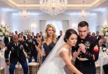 On my wedding day, my sister handed me a beautiful gift box with a smile that felt wrong. Before I could touch it, my SEAL commander husband grabbed my wrist and whispered, “Don’t open it.” I stared at him in shock. “Why?” His icy eyes never left my sister. “Because she didn’t bring a gift—she brought a threat.” That was the moment my perfect wedding turned into a battlefield.