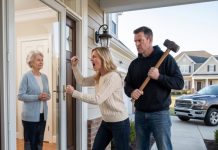 At exactly 6 a.m., my daughter-in-law pounded on my front door, screaming, “Open this door, Margaret!” Minutes later, my own son lifted a sledgehammer and shouted, “I’m getting in whether you like it or not!” They thought I was an old widow they could intimidate—until the door opened, and every face inside turned white. They had no idea they had just walked into the biggest mistake of their lives.