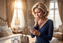 “Mom, don’t come. My in-laws don’t want you here.” I stared at the message while wearing the dress I bought for the party… the same party I had paid for. I didn’t beg. I didn’t cry. I simply made one phone call. Twenty minutes later, luxury guests were standing outside a locked ballroom asking, “Who canceled everything?” They were about to find out.