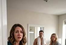 I flew home a day early to surprise my best friend. As I reached her apartment, a man’s voice drifted from the bathroom. “The door’s unlocked, babe… come in.” My heart stopped. I knew that voice better than anyone—it was my husband, Ethan. My hand froze on the doorknob as panic rushed through me. If I walked inside, I wasn’t just about to uncover a secret… I was about to destroy my entire life.