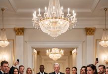 My husband grabbed my hair and dragged me across the ballroom floor while everyone watched in silence. “Get on your knees and apologize to Sophia!” he roared after his mistress falsely claimed I had ruined her designer dress. My tears hit the marble as guests laughed. Then a deep voice echoed from the entrance. “Take your hands off my daughter.” Every face turned pale… especially my husband’s.