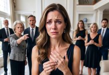 The moment my future mother-in-law screamed, “You’re a thief! Get out before I call the police!”, every guest turned to stare at me. My fiancé stood there without saying a single word, and that silence shattered my heart more than her accusation ever could. I reached for my phone and whispered, “Daniel… I need you now.” None of us knew that one phone call was about to destroy an entire family’s lies.