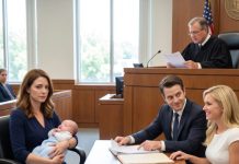 The day my husband looked at the judge, shrugged, and said, “She can keep the baby—I want the house, the car, and the company,” everyone pitied me. Even my lawyer whispered, “We have to fight.” I smiled and answered, “No… let them have everything.” The courtroom thought I had finally broken after childbirth. They celebrated far too early—because one sealed envelope was about to destroy every lie they had built.