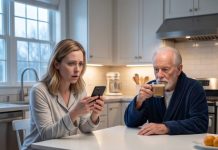 At 4:30 a.m., my sister told me Dad was dead and that I had been erased from his will. Her husband shouted, “You lost everything!” I almost laughed. Dad was sitting across from me, while hidden cameras recorded the final stage of their plan to declare him incompetent and steal his fortune. He took my phone and calmly said, “Children, I’m alive—and Claire already found the $1.8 million you stole.” Then someone started pounding on their door.