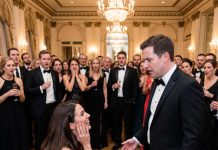 “My husband slapped me so hard I crashed onto the ballroom floor in front of every guest. ‘You should’ve remembered who’s in charge,’ he sneered. I wiped the blood from my lip, laughed, and whispered, ‘Thank you… you finally gave me everything I needed.’ His smile vanished instantly because, at that exact moment, he realized my birthday party had just become the beginning of his downfall.”