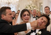 On my wedding day, my father was stunned when he saw the bruises on my face. “My dear daughter… who did this to you?” he asked, his voice trembling. My fiancé just laughed. “Just teaching her a lesson in our family.” The atmosphere froze. Then my father turned back, cold as steel. “This wedding is over,” and so is your family.