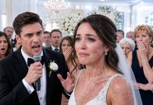 At our wedding, guests mocked my scars and said my husband must be blind to marry me. Then he took the microphone and revealed the reason why I have those scars… and silenced the entire room.