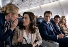 “DURING BOARDING, THE FLIGHT ATTENDANT WHISPERED TO ME, ‘PRETEND YOU’RE FEELING SICK AND LEAVE THE PLANE!’ I THOUGHT IT WAS A JOKE, BUT THEN SHE CAME BACK AND SAID, ‘PLEASE, I BEG YOU!’ 20 MINUTES LATER…