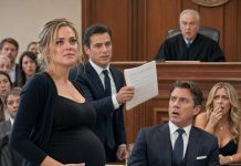 During our divorce trial, my billionaire husband mocked my eight-month pregnancy. “You’re going to leave empty-handed,” he said, while his mistress giggled in the background. I didn’t cry. I just looked at my lawyer… and a forgotten clause in our prenuptial agreement turned his smile into horror.
