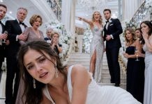 At my sister’s engagement party, she pushed me down the stairs, laughing as she watched me fall to the floor with blood staining my white dress. Everyone said, ‘It was just a joke.’ The next morning in the emergency room, the doctor looked at my MRI results… and immediately called 911—because what he found… revealed a shocking truth.