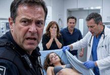 The doctor called and said my daughter had been rushed to the ER unconscious. Her stepfather kept repeating, “She slipped in the shower.” But when the doctor lifted her gown, dark bruises covered her ribs, back, and arms. After twenty years as a police officer, I knew exactly what had caused them. I looked at him and whispered, “Keep lying. It’ll make what I’m about to do even easier…”