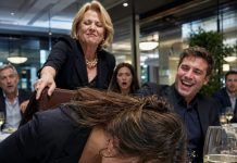 I was just trying to survive dinner when my mother-in-law kicked my chair and sent me face-first into my salad. “Oh honey, maybe next time sit up straighter,” she said, while my husband laughed like it was the funniest thing he’d ever seen. They thought they had humiliated me in public. They had no idea I already knew their secret—or that this dinner was about to destroy both of them.