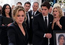 During my daughter’s funeral reception, her husband stood before the guests and called her death a tragic accident. His mother whispered, “At least our family is finally free of her.” I watched him pretend to cry, then placed my daughter’s cracked phone beside his glass. “She recorded everything that night,” I said. He turned pale when two detectives entered the room. But the final video revealed someone else had been helping him all along.