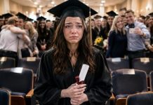 “While my entire family spent my graduation day cheering at my twin brother’s championship game, I sat alone in the auditorium, a lonely valedictorian. But as I walked off the stage with my hard-earned degree, my phone exploded with 37 missed calls and a terrifying text from my mother: ‘Lock your doors, someone broke in.’ Seconds later, my dad called, whispering frantically: ‘Hide! Your brother isn’t at the game… he’s coming for you.’ How did my celebration turn into a nightmare?”