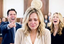 My husband looked straight at the judge and said, “Claire contributed nothing to this marriage. Without me, she’d have nothing.” I was about to swallow the humiliation like I had for seventeen years when my daughter suddenly stood up. “Mom, don’t defend yourself,” Emma whispered, pulling out her tablet. “Let Dad explain it himself.” Then his voice filled the courtroom—and within seconds, his lawyer stopped smiling.