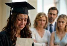My mother sat in the front row of my medical school graduation, crying proudly as if she had supported me all along. Then I stepped to the microphone, held up the speech she had written for me, and said, “This is the lie my family wanted me to tell.” I tore it in half. My brother’s face went white—because he knew exactly what I was about to reveal next.