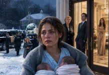 Ten days after I gave birth to twins, my husband pushed me into the snow and locked the mansion door. His mother shouted, “Freeze before you come crawling back.” I shielded both babies beneath my coat and called one number. By dawn, movers were carrying their furniture outside, while the bank froze every account connected to my name.