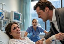 After a horrific car accident, I was rushed straight to the hospital. My husband stormed into my room, furious. “I’ve had enough of this act!” he yelled. “Get out of that bed. I’m not wasting another dollar on you!” He seized my arm and tried to drag me off the mattress. When I fought to stay where I was, he slammed both fists into my stomach. What happened afterward changed everything.