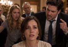 “You’re embarrassing this family,” my husband said in front of everyone. Even my stepdaughter called me a “deadbeat.” Then the most respected man in town walked in with his 3 kids… They ran straight to me. My father-in-law dropped his fork. My husband went pale.