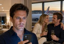 My wife texted me from the airport, “Relax, Daniel. I’ll be back in a week.” Then I saw who was sitting beside her—her ex, the man she swore she hadn’t spoken to in six years. I didn’t argue. I didn’t beg. I sent one message: “Don’t bother coming home. Your key won’t work.” She thought I was bluffing. She had no idea what I had already discovered in our bank account.