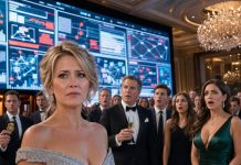 At our twenty-fifth anniversary, my husband raised his glass and announced he had never loved me. His mistress—my cousin—stood and kissed him while our children stared. I wiped one tear and said, “Then tonight is perfect.” I pressed a button, and the ballroom screen lit up with the financial records he thought I had never found.