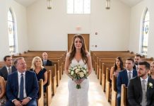 The moment my father laughed, pointed at the aisle, and sneered, “Walk yourself. That’s what happens when you marry a nobody,” I thought my heart had shattered forever. But halfway to the altar, thirty strangers in matching gray suits marched through the chapel doors, and one of them looked straight at him before saying, “Sir… your victory ends today.” I never imagined those words would destroy everything he valued.