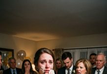 “You’re nothing but a gold digger! You married my son for his money!” my mother-in-law screamed before smashing a piece of wedding cake into my face while our guests stood frozen in disbelief. I wiped the frosting from my eyes and realized something had changed inside me. I looked straight at her and said one sentence. The color immediately drained from her face. But that wasn’t even the most shocking part of the story.