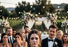 The moment my husband slammed my face into our wedding cake, the room went silent. Frosting covered my dress, my makeup, and my tears as he laughed and shouted, “Relax, it’s just a joke!” I looked around, hoping someone would stop him—but no one did. That’s when I made the hardest decision of my life: walk away from my wedding… or spend forever married to a man who thought humiliating me was love.