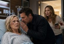 At exactly 11:22 PM, a cop slipped into my hospital room, locked the door, and whispered, “Don’t make a sound. Someone is coming to make sure you never leave here alive.” Seconds later, my daughter burst down the hallway clutching my husband’s phone. “Mom,” she gasped, “Dad knows you survived.” Then she showed me the message that proved my car crash had never been an accident.