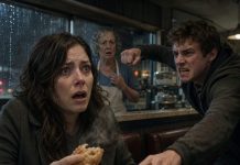 The rain forced me into a lonely roadside diner, where an old woman placed a steaming pastry in front of me. One bite—and my hands began to shake. I knew that flavor. I hadn’t tasted it since childhood. Before I could ask her anything, a young man stormed toward me, punched me across the face, and ripped away my wallet. “You were never supposed to come back!” he shouted. But inside that wallet was the one photograph that could expose everything.