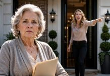 After the car accident left me paralyzed, I thought my son’s home would still be my safe place. I was wrong. While he was away, my daughter-in-law pointed at my wheelchair and sneered, **“Get out, you crippled old woman. When my husband comes home, I’ll tell him you abandoned us.”** I rolled toward the door in silence—but she had no idea what I had hidden, or what would happen when my son discovered the truth.
