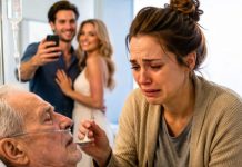 I was changing my dying father-in-law’s oxygen tank at 2 a.m. when my husband texted me a photo from Santorini—his arm around another woman. “Don’t make the divorce ugly,” Daniel warned when he finally called. I almost laughed. He thought I was the abandoned wife with nothing left. What he didn’t know was that the dying man beside me had already changed everything—and Daniel’s name was about to become worth exactly one dollar.