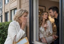 I arrived with a $950,000 check to help my son buy his dream home—but before I reached the door, I heard his wife whispering to another man through an open window. “Once the money clears, I’ll divorce him. Then we sell the house and disappear.” I stood frozen on the sidewalk, then quietly put the check back in my bag. She thought she had planned the perfect betrayal. She had no idea who was listening.