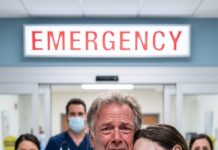 I carried my pregnant daughter into the emergency room, her blood soaking through my shirt and dark bruises covering her arms, ribs, and neck. “Dad… please don’t call him,” she whispered before collapsing against me. My hands shook. “Who did this to you?” Her eyes filled with terror. Then the ER doors burst open. Her husband stormed inside and shouted, “She fell!” But my daughter gripped my wrist and whispered, “He’s lying… and there’s something worse.”