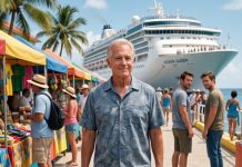 My sons were drinking champagne on the cruise ship while I stood stranded with no passport in a foreign country. Caleb even posted, “Family trip finally became relaxing.” They believed the old widower they had manipulated for years was finally out of their way. Then national television flashed my name across the screen: Daniel Mercer, founder of Meridian Maritime. Ethan called me seconds later, his voice shaking. “Dad… what did you do?” I smiled, because the real punishment hadn’t even begun.
